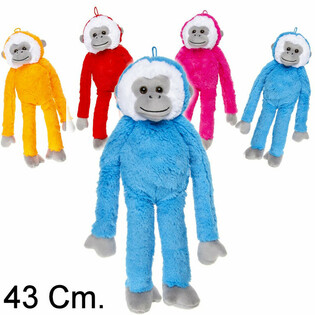 Mono de Peluche Grande, 43 cm - Mix de Colores (12 uds.)