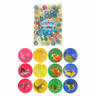 PELOTAS SALTARINAS 3D DINOSAURIO Ø4,3CM (50 uds.)