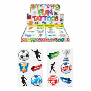 FUN TATTOOS - MODELO: FÚTBOL EN EXPOSITOR (96 uds.)