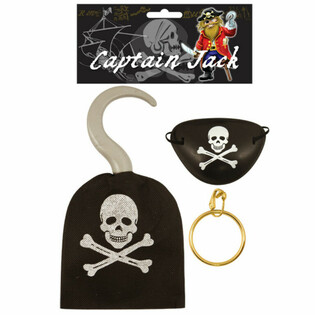 Set de Pirata - Garfio, Parche y Pendiente (12 unidades)