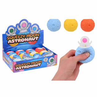 Pelota de Luna Squeezy Astronauta - En Expositor (12 Unidades)