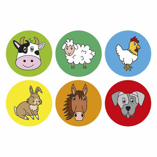 Peluches de Animales de la Granja - Di&aacute;metro 10 cm (48 uds)