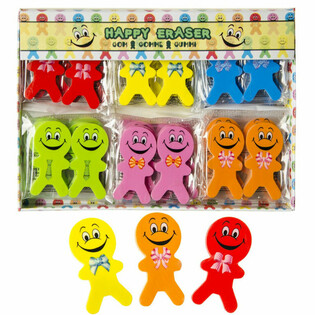 Gomas de Borrar Smiley de 2 Piezas (36 sets)