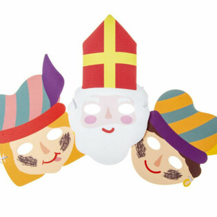 SINTERKLAAS - MÁSCARAS DE SAN NICOLÁS Y PIET EN ESPUMA (48 ud.)