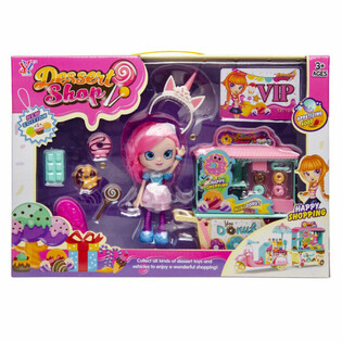 SET DE JUEGO TIENDA DE DONUTS CON MUÑECA Y ACCESORIOS - CAJA DE REGALO DE LUJO (2 uds.)