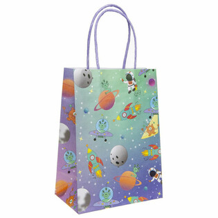 Bolsas de Regalo de Papel Espacio - 12 Unidades
