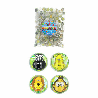 Pelotas Saltarinas de Animales de la Selva Mix - Ø 3,3 cm (100 uds.)