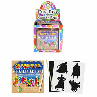 Expositor de Papel de Rascar M&aacute;gico Ecol&oacute;gico Superh&eacute;roes (108 uds.)