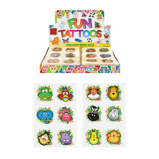 FUN TATTOOS - MODELO: ANIMALES DE LA SELVA EN EXPOSITOR (96 uds.)
