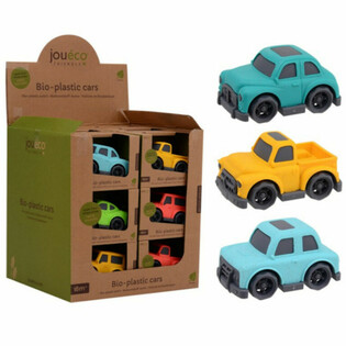 JOUECO - COCHES DE BIOPL&Aacute;STICO EN EXPOSITOR (18 unidades)