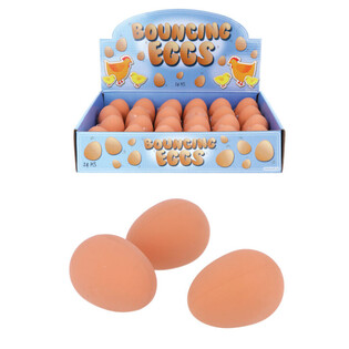 Pelotas Saltarinas con Forma de Huevo en Expositor (24 uds.)
