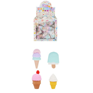 GOMAS DE BORRAR - MODELO: HELADOS MIXTOS - EN EXPOSITOR (100 uds)