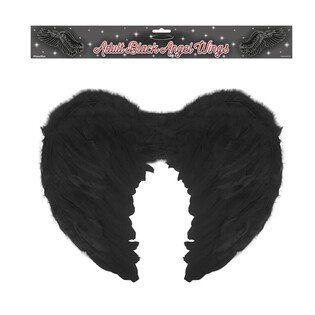 Alas de ángel de plumas para adultos - Color: Negro (12 uds.)