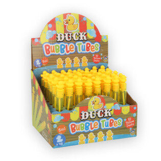 Pomperos de Jab&oacute;n en Tubo Patitos - 5ml - en Expositor (48 uds.)