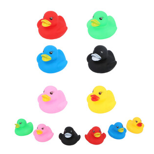 Patitos de Goma de Purpurina de Colores Mezclados - Dim: 6x5x6 cm - (12 uds.)