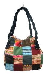 Bolso de Patchwork B-Fair Peque&ntilde;o Negro - Hecho a Mano (1 ud)