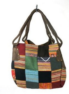 Bolso Patchwork B-Fair Peque&ntilde;o Marr&oacute;n (1 ud)